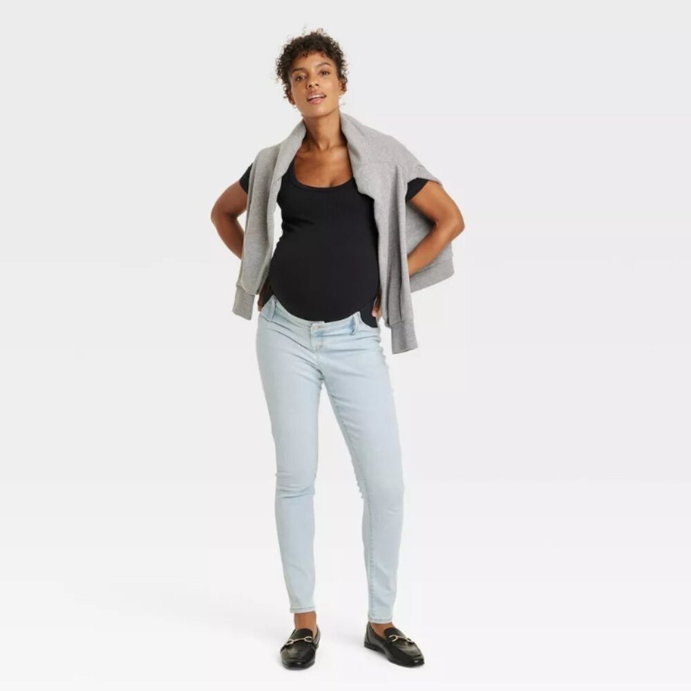 Isabel Maternity Light Blue Skinny Jeans Size 8 NWT